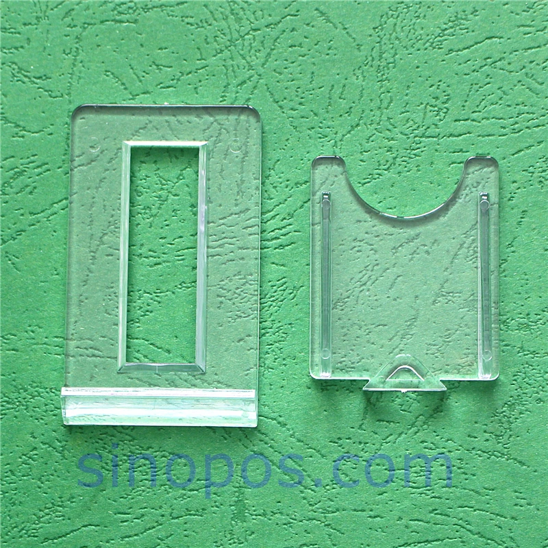 
10pack Plastic Twist Adjustable Sliding Stand 7cm, card coin plate cell phone jewelry display rack movable clear acrylic bracket 