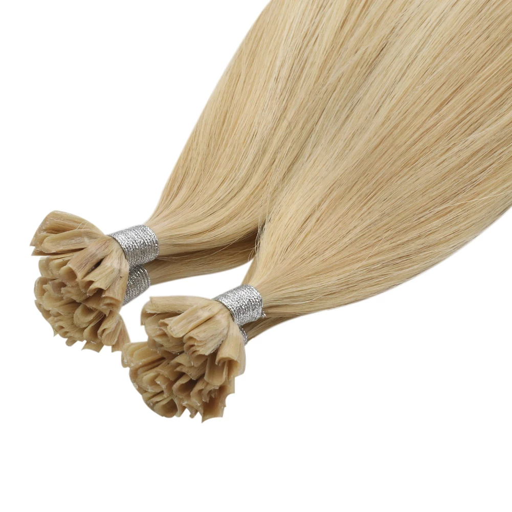 

Moresoo Real European Virgin Hair #P16/22 Dark Ash Blonde Highlight Blonde Stick Tip Hair Extensions