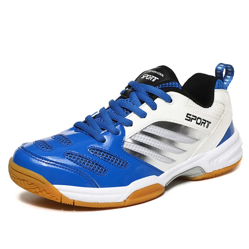 

Men's and women's table tennis anti-skid sports outdoor indoor wear training shoes large-size shoes anti-skid badminton shoes, Blue