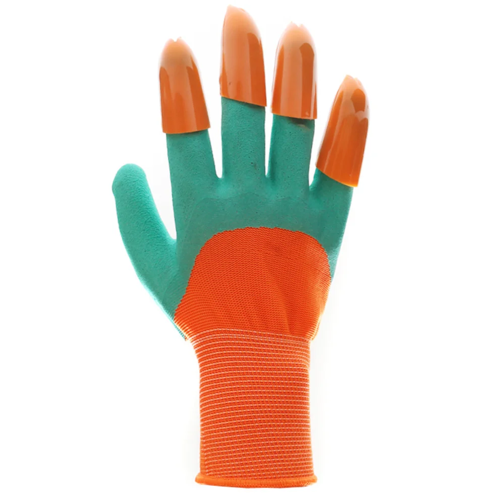 

H930 Home Garden Multifunction Water Proof Protective Safe Pruning Glove Plastic Easy Digging Fingertips Gardening Gloves, 1 colour