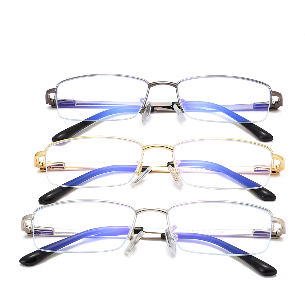 

Wholesale High Quality 2021 New Eyeglasses Anti Blue Light Glasses Frames Metal Spectacle Frame For Men Momen Gaming