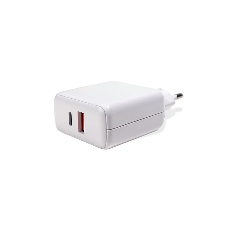 

Super Fast Wall Charger With Dual Ports PD 20 W Type-c For Phone Charging QC 3.0 USB-C Adapter