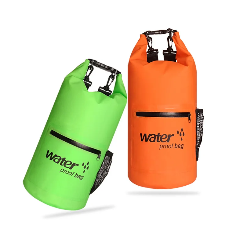 

Best Selling Practical PVC Waterproof Dry Bag With Portable Zipper Pocket For Outdoor Surfing Beach Drifting River Tracing, Black, pink,yellow, bule, green, orange