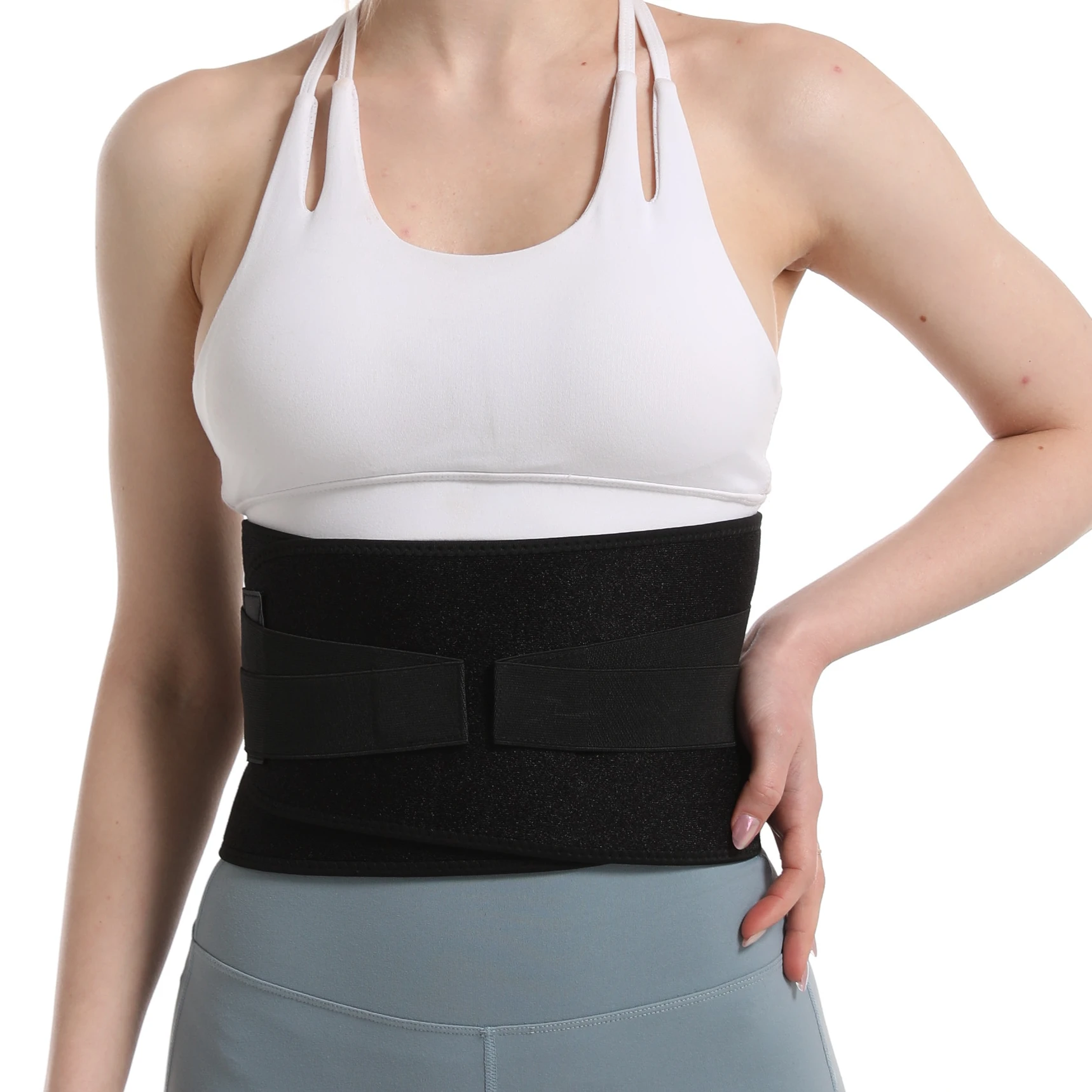 

Built-in steel plate support strip Waist brace waist trainer wrap back protector fitness Neoprene waist trainer belt