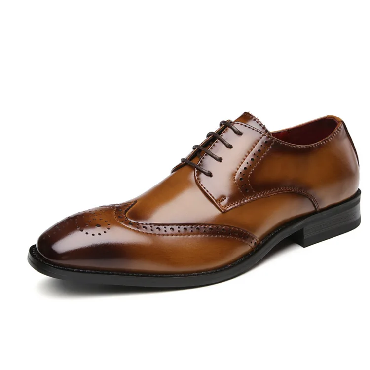 

New design Genuine Leather business casual Brogues men dress shoes