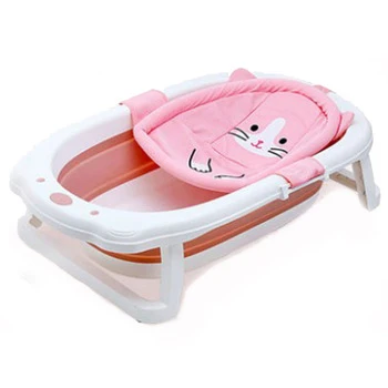 

New design foldable baby bathtub with mesh for girl and boys, Blue/green/pink/yellow