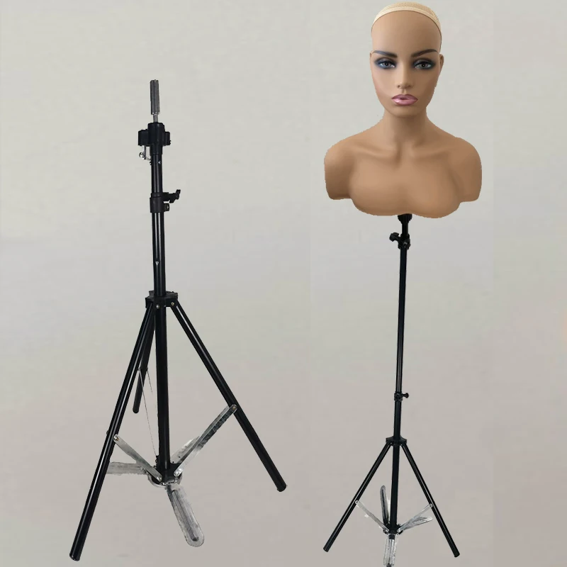 

Tripod Stand for Wig Making Adjustable Wig Stand for Mannequin Training Head Holder Hairdressing Clamp Tripod Stand Holder, Customized color