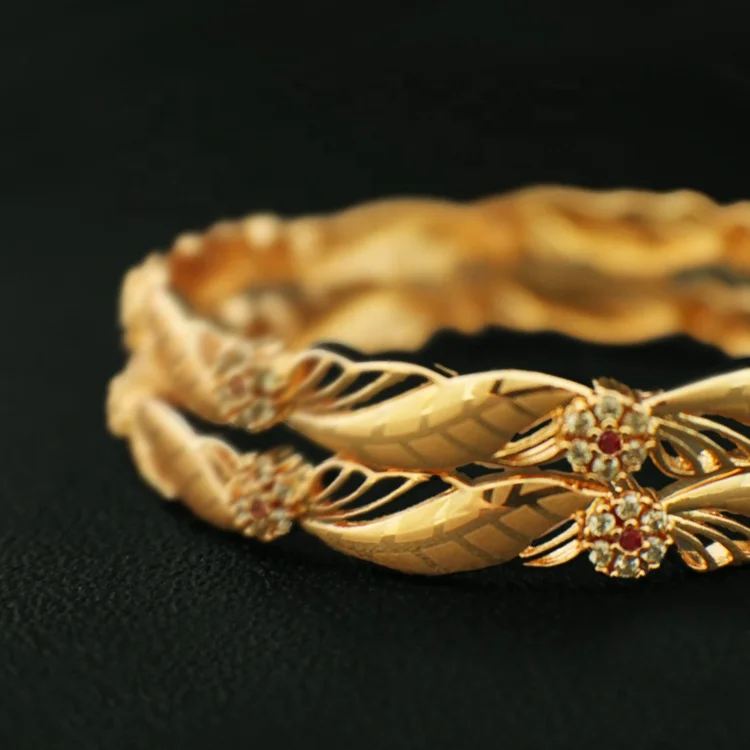 

Gold Plated Bangles Ethiopian Jewelry Bangles Gift, Rose gold color