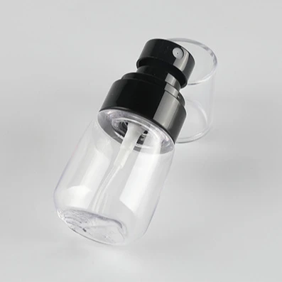 

black sprays unique upg shape plastic cosmetic bottles with lid