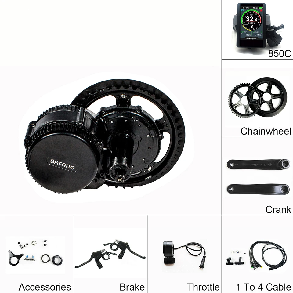 

Greenpedel 48v 500w 8fun bafang mid drive motor pedal kit