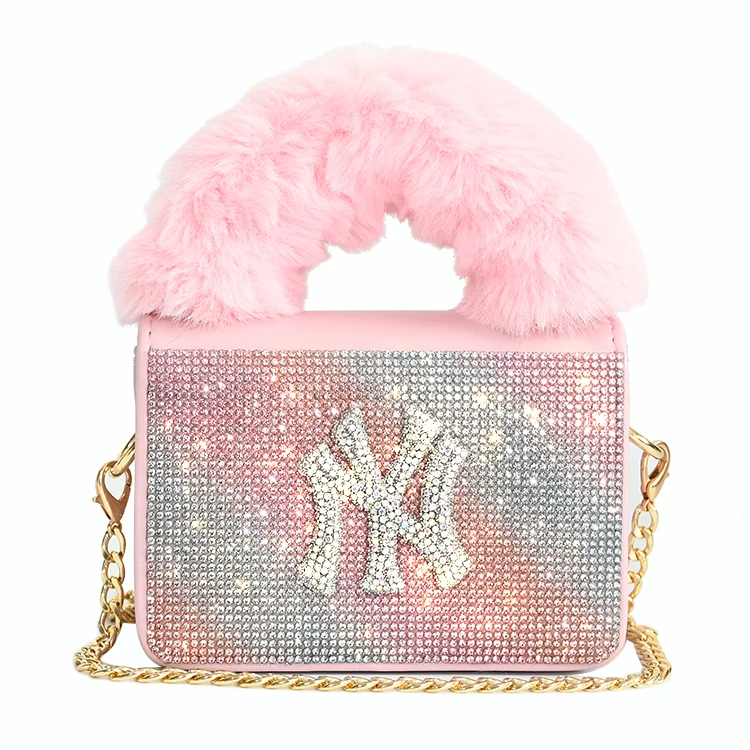 

Womens Leather Mini Square Fur Purse And Handbags Ny Purse Ladies Hand Bags, Customized color