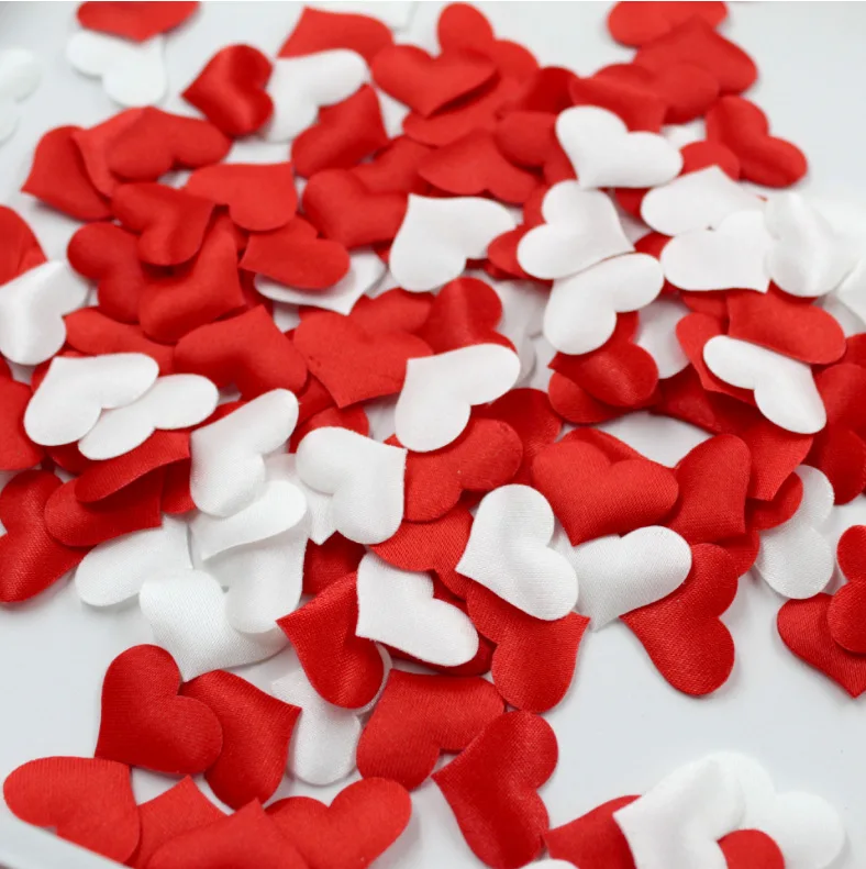 

2cm size 100pcs wedding decoration sponge slik sprinkle flowers Heart-shaped hand tossed flowers