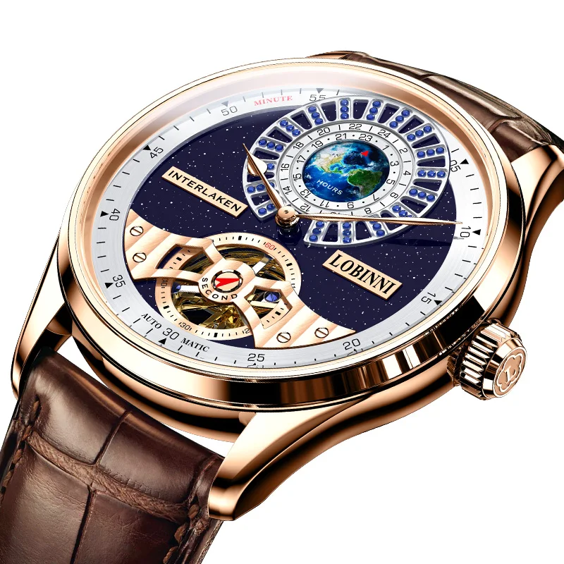

LOBINNI New Arrivals Luxury Brand Watches Men Automatic Mechanical Watch Waterproof Wrist Watches For Man 16038