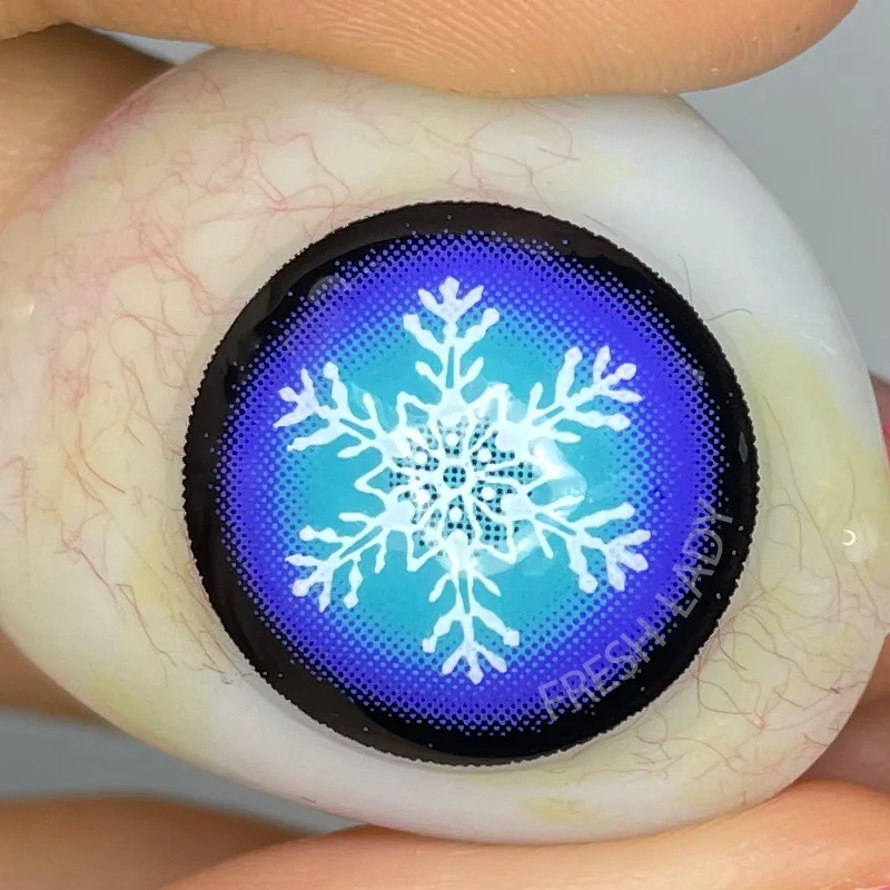 

Kangshida Wholesale Crazy halloween Winter Snowflake eye contact lenses