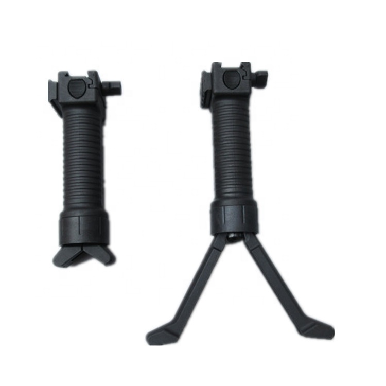 

Nylon Material Plastic Military Tactical Fore Grip Bipod Pod Picattinny Weaver Rail Rifle Foregrip For Paintball Shooting New, Black