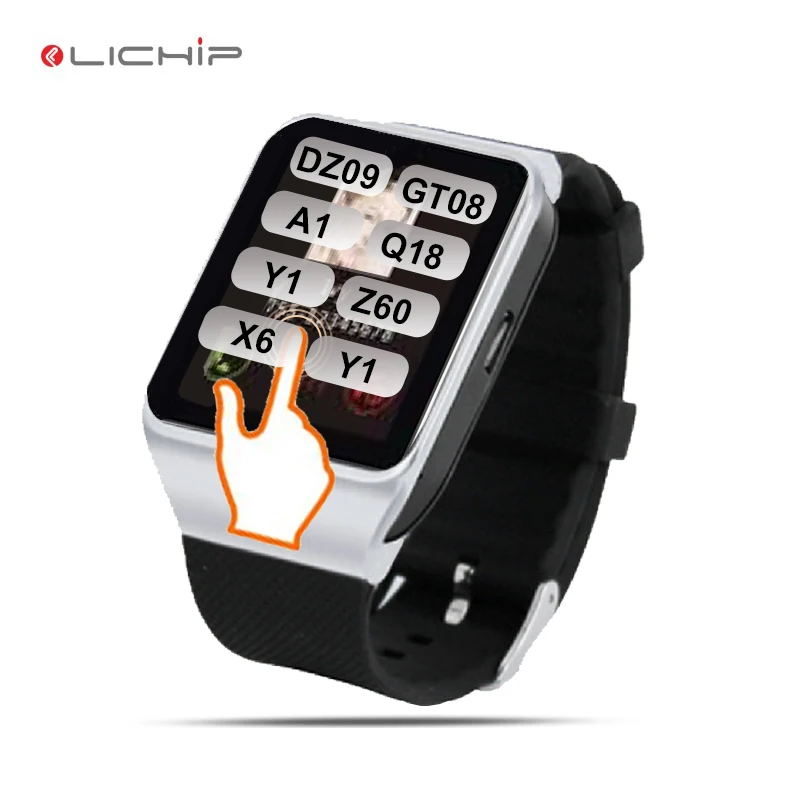 

LICHIP dz09 Q18 A1 GT08 U8 X6 V8 V9 Y1 M26 plus dzo9 dz 09 z60 smartwatch smart watch sim card con with sim card call slot, Black, gold, silver