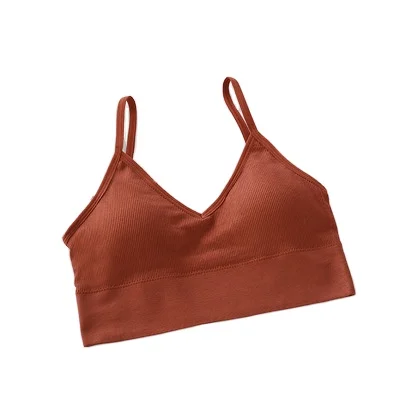 

Wholesale High Quality Low U Back Chest Free Without Steel Ring Quick Dry Soild Color Crop Top Backless Bra