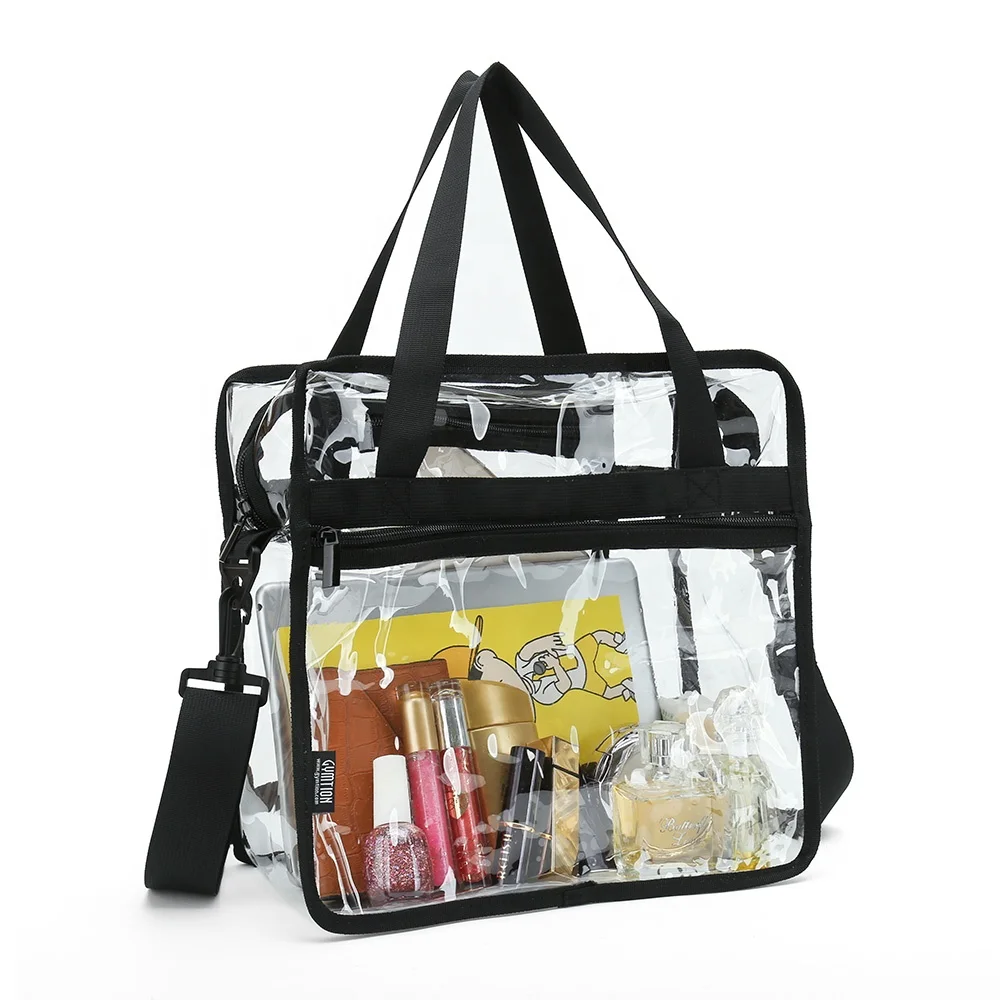 

Removable and Easy to Clean Shopping Bag Clear Pvc Makeup Bag Tote Bag