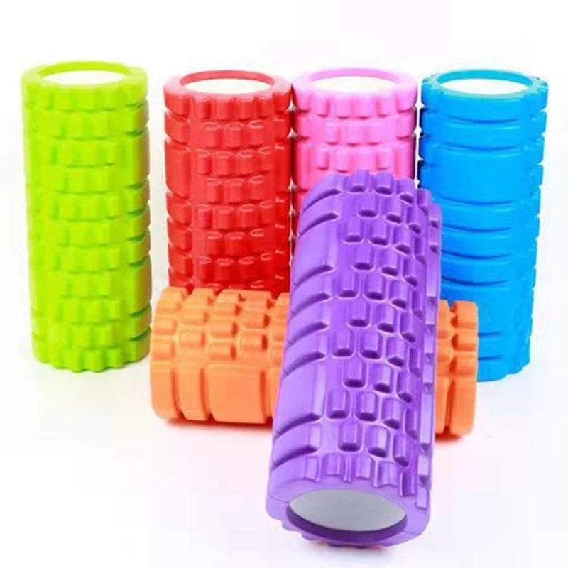 

FY Yoga Block Fitness Equipment Pilates Foam Roller Fitness Gym Exercises Muscle Massage Roller Yoga Brick Sport Gym, Red yellow blue black