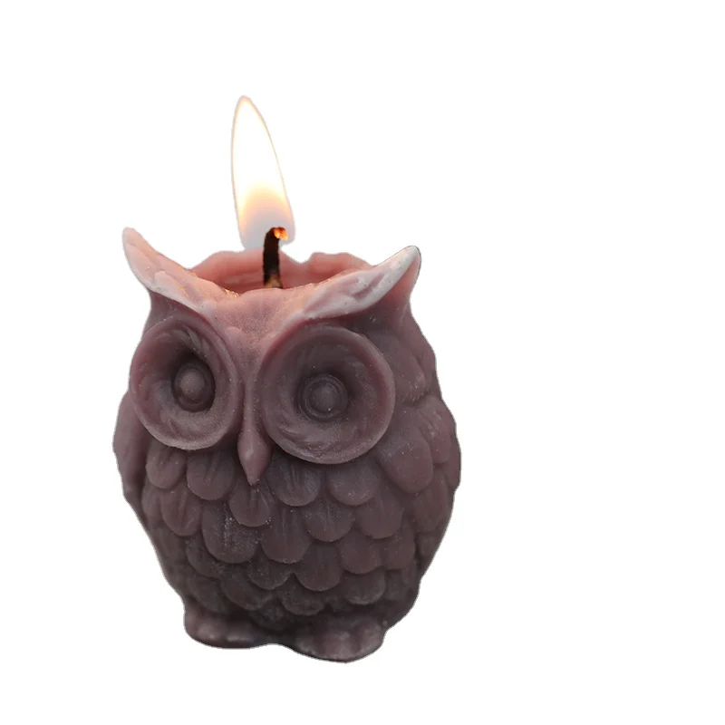 

Owl candle silicone mold three-dimensional cute cartoon manual DIY silicone scented candle tool resin mold custom, Customized color