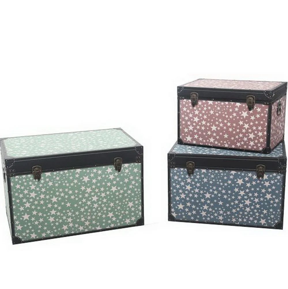 

Colorful Bamboo Wooden Storage Trunk Set bamboo storage box