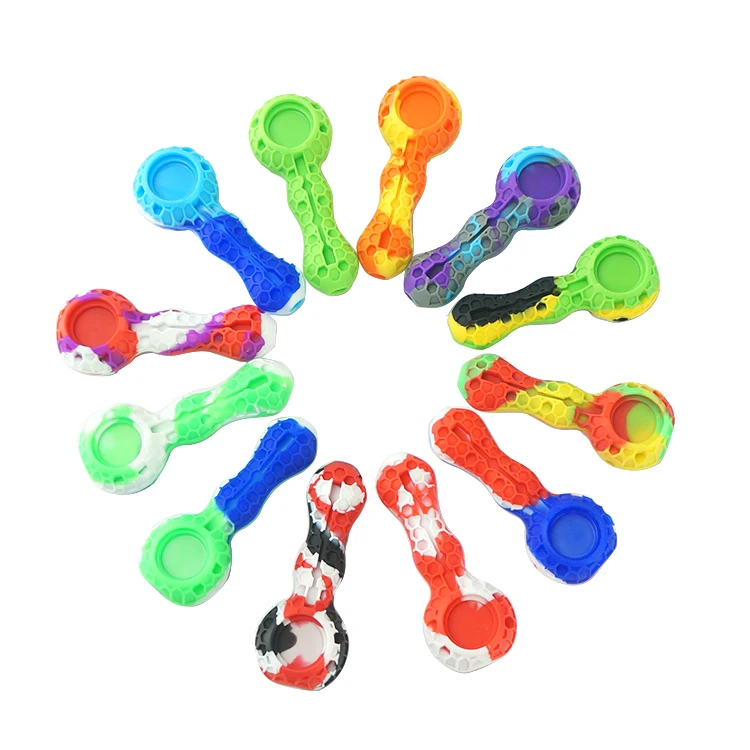 

Food Grade Smoking Accessories Weed Concentrate Dab Tobacco Pipes Silicone Pipe, All color