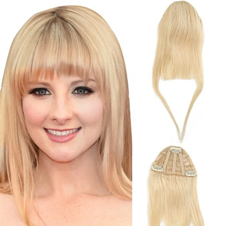 

Invisible Clip In Bangs 100% Human Hair Fringe Extension Natural Looking Women Hair Pieces