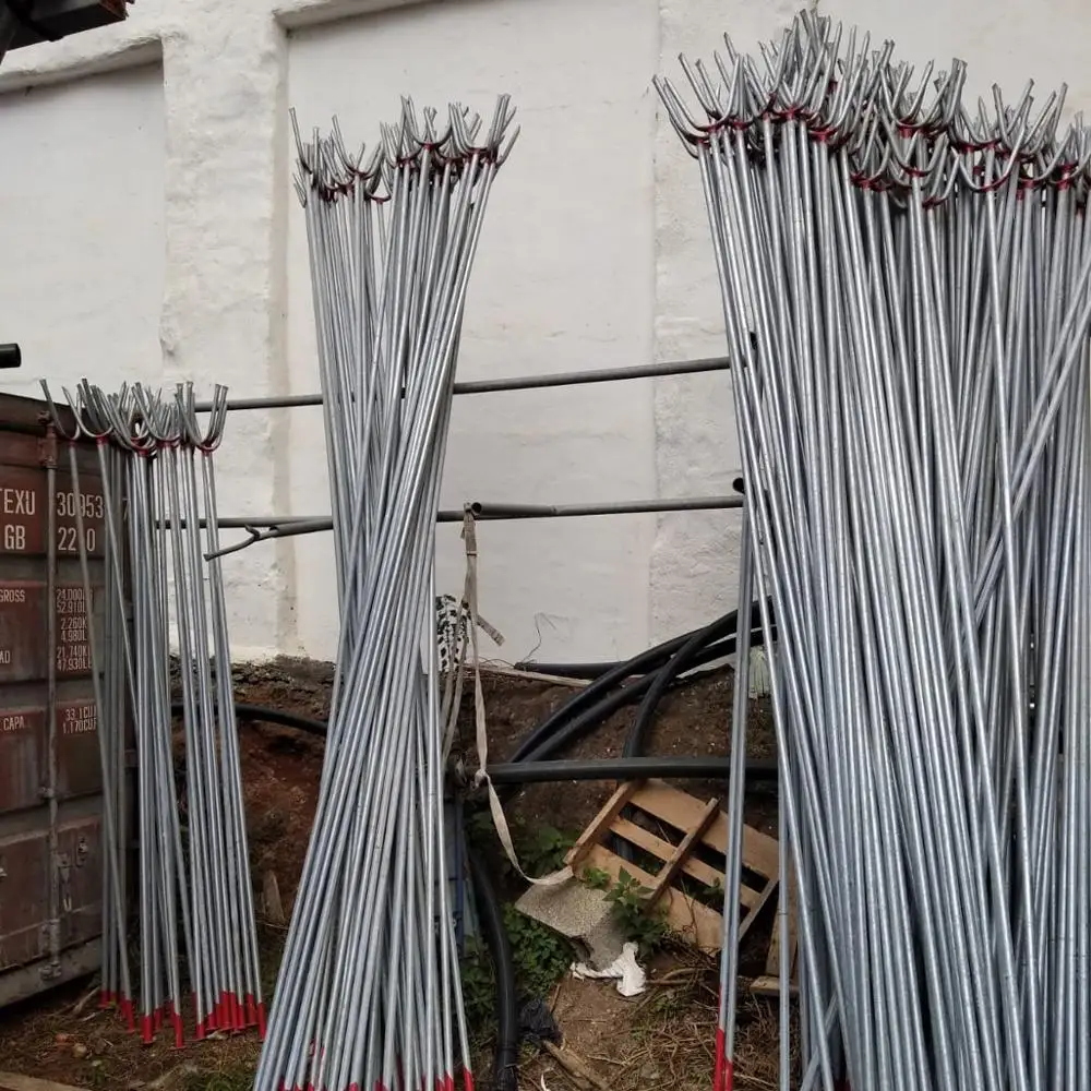 

galvanized steel tube making fork for support banana tree, Silver