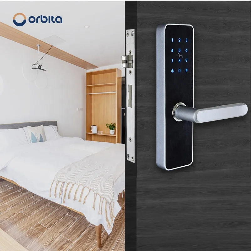 

Orbita digital gateman wifi eletronic u.s. standard z-wave smart door lock, Silver, black