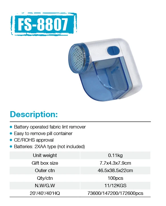 Battery Operated Mini Household Electric Lint Remover Fabric Shaver