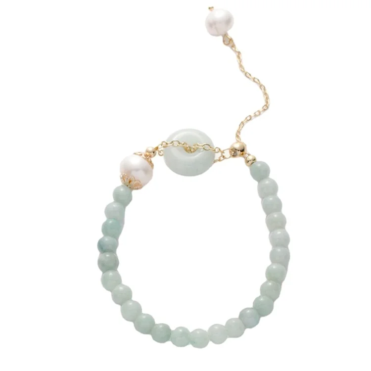 

Manufacturers wholesale jade Bangles Gemstone bracelet New charms bracelet mascot pearl jewels Send friends and parents, Same as picture