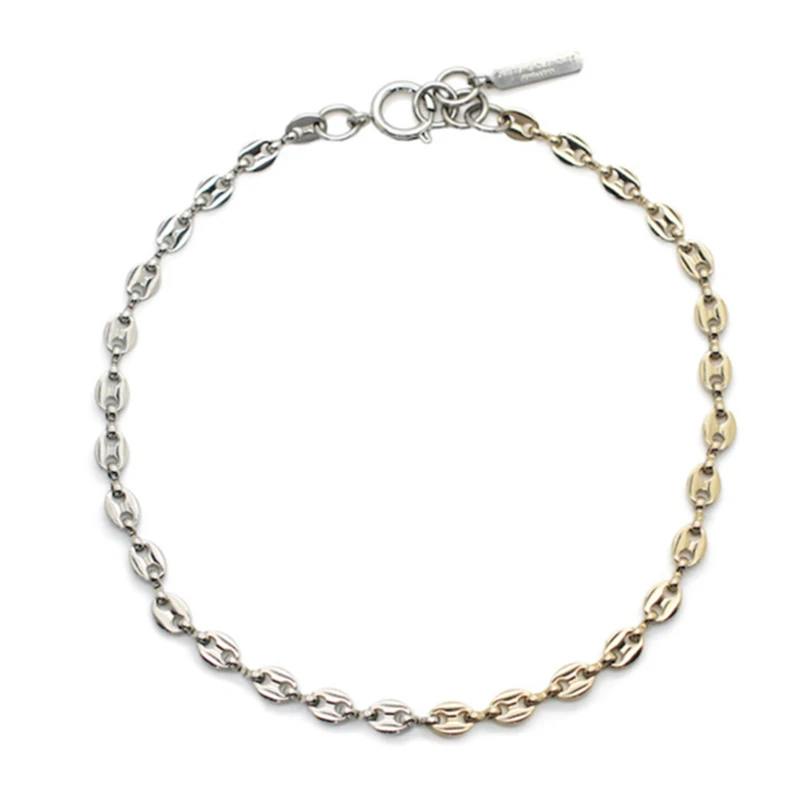 

Hot sale Clashing Color Chain Necklace Chocker Female Clavicle Chain Necklace