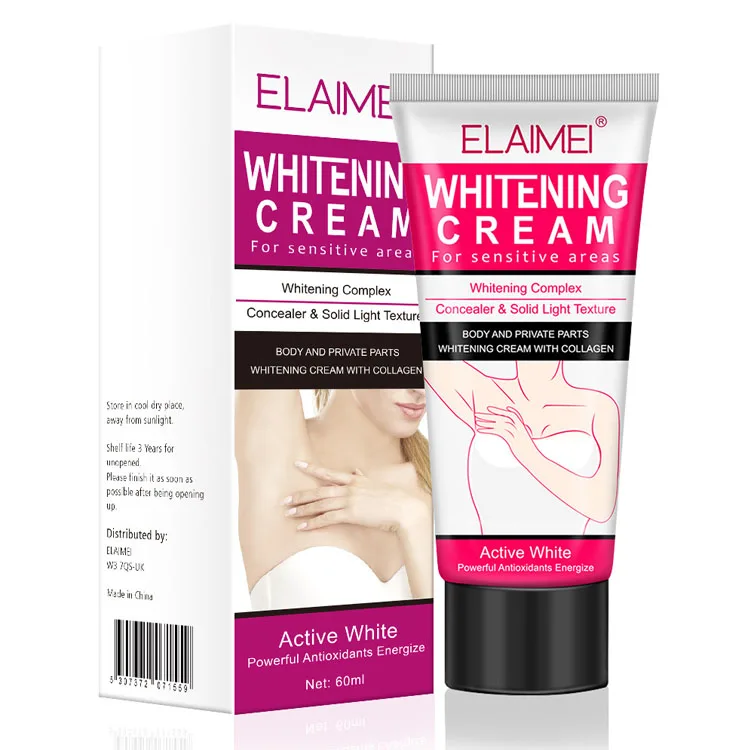 

ELAIMEI HIgh Quality Underarm Armpit Knees Legs Body Private Parts Whitening Cream, White color