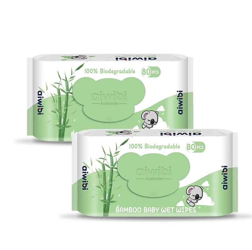 

100% Bamboo Biodegradable Wholesale Custom Organic Water Tissue Clean Baby Wet Wipes for Hand and Face