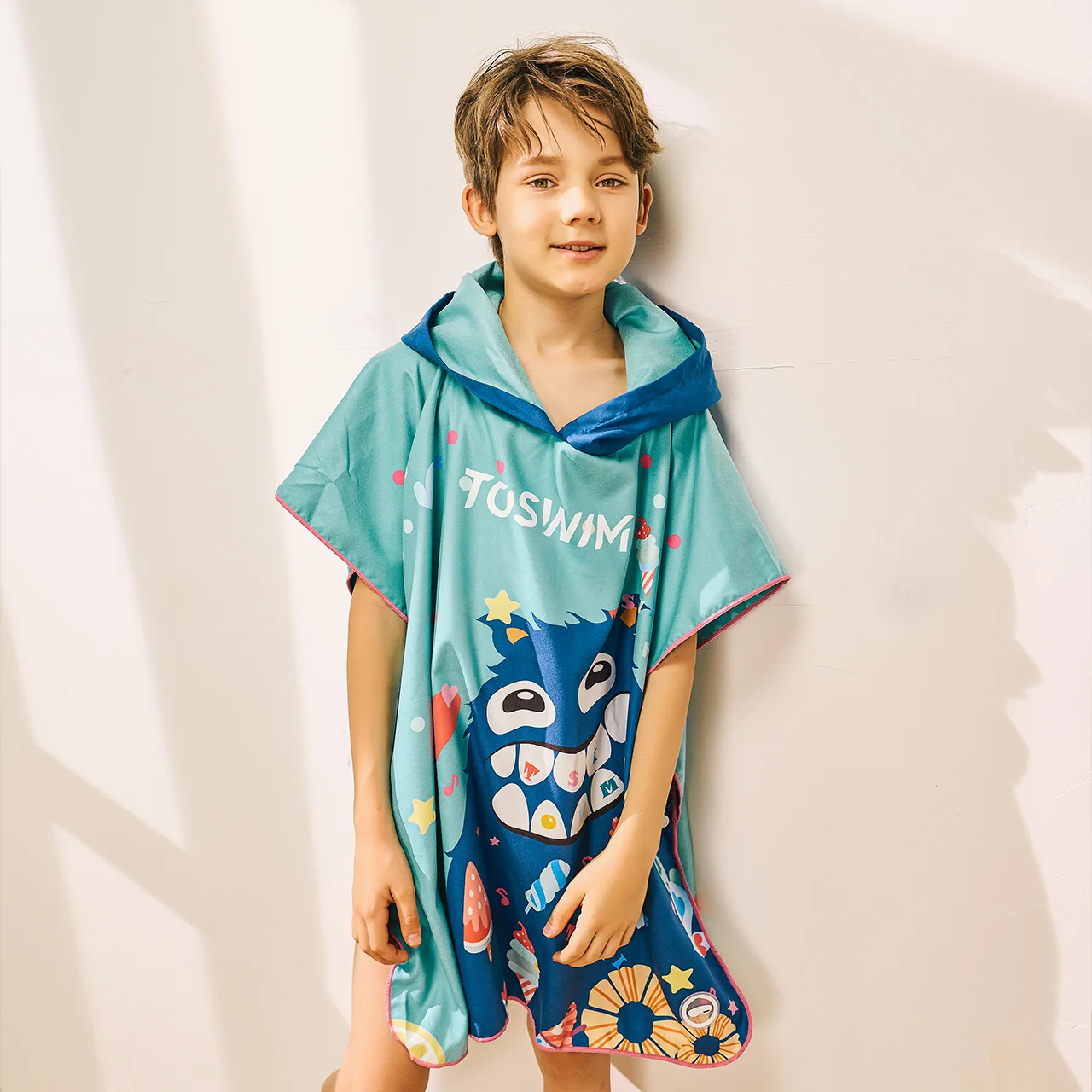 

Cheap And High Quality Cartoon Baby Towels Children Beach Bathrobe Kids Hooded Towel Cloak