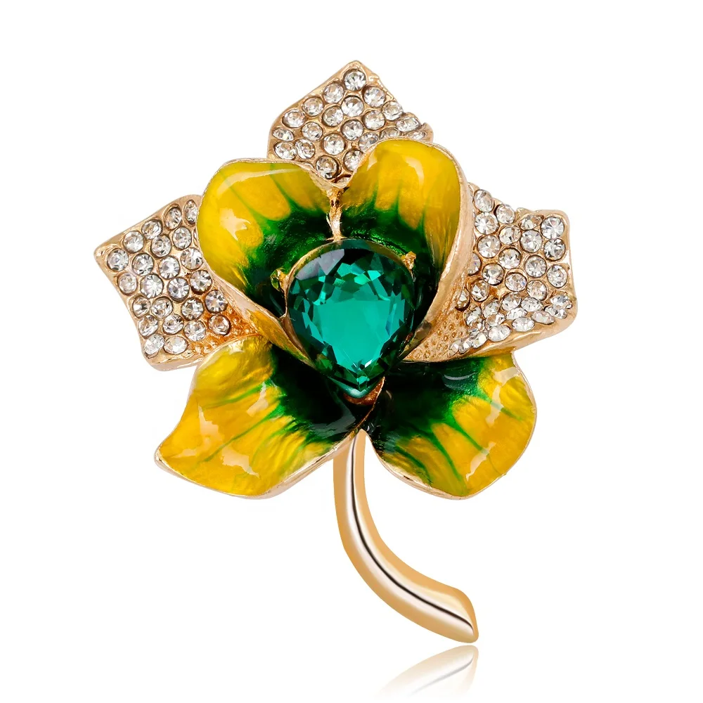 

Fashionable and Beautiful Rhinestone Wedding Bridal Flower Brooch Jewelry, Picture shows