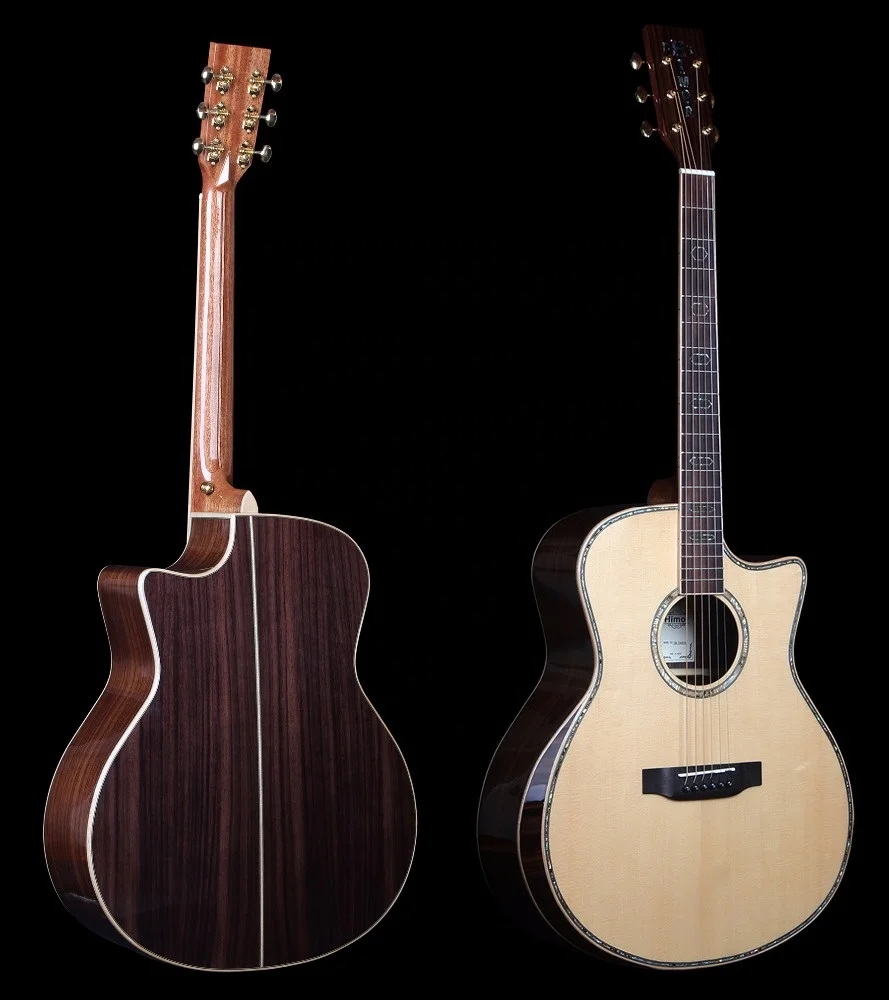 

HM780GSC, himor brand, 40 inch cut way , High grade full solid wood Acoustic guitars, folk guitar