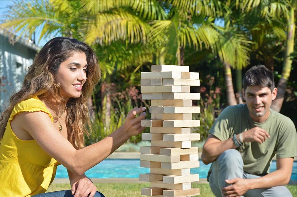 
Wholesale Custom Logo Wooden Jenga Giant Tower Game Toy 54 Hardwood Blocks Wood Craft 3+ Feet 