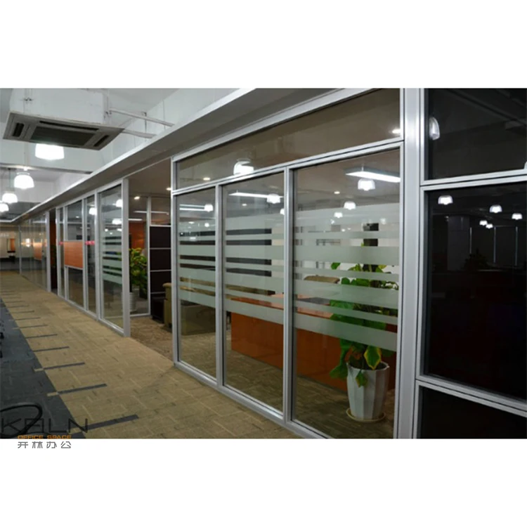 
V1080 system modern design office furniture room divider customized green material office partition wall glass soundproof 