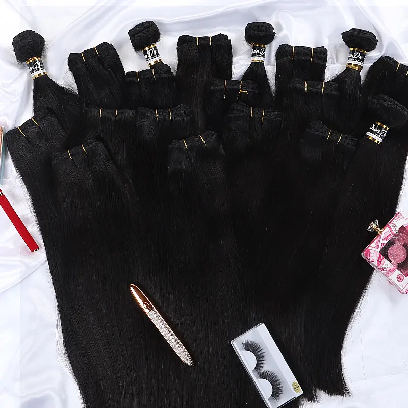 

Wholesale Straight 100% Virgin indian Human Hair Bundles Color Raw Remy Hair Extension Weave Bundle