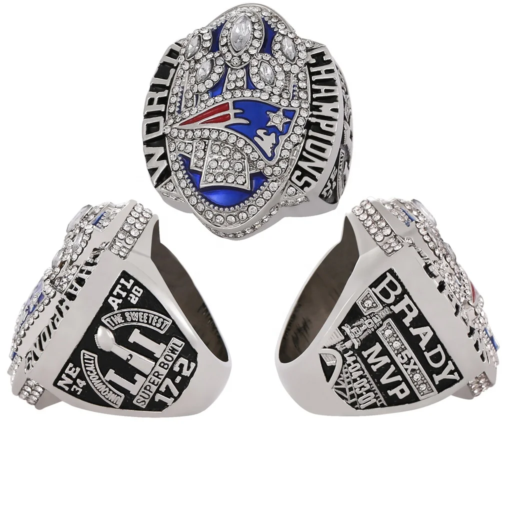 

Linghu Custom 51th SuperBowl Football Rings Display Gift Box 2016-2017 NFL Tom Brady New England Patriots Championship Ring, Picture shows