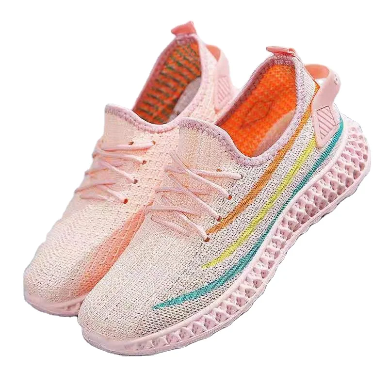 

Breathable mesh walking slip on sneakers private label shoes women multicolor shoes for women ladies flat shoes, 3 colors