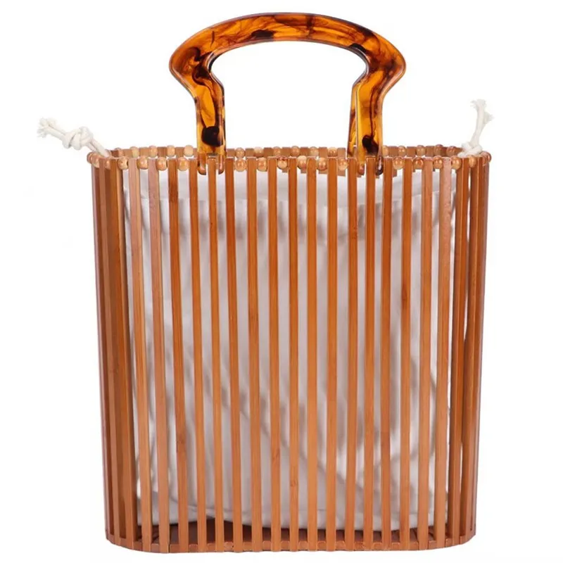 

Wholesale 2021 New Hollow Bag Rattan Bag Straw Weave Portable Bamboo Bag