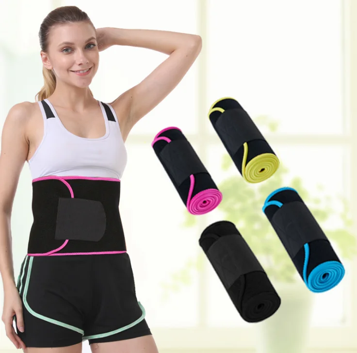 

Factory wholesale Waist Trimmer Belt Sweat Wrap Tummy Toner Waist Trainer Belt Effect Fitness Running Workout Sauna Suit Belt