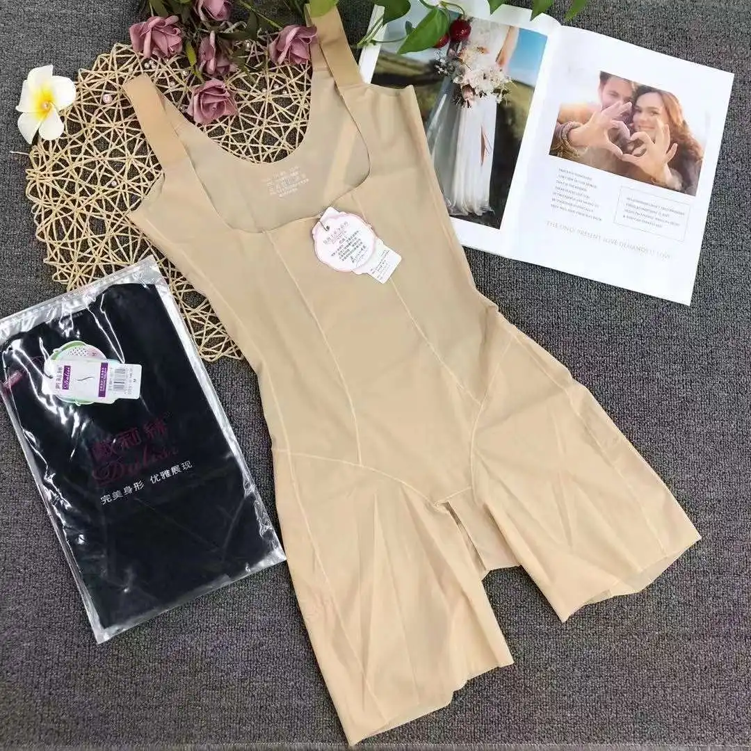 

Tummy Control Shapers Lace Zipper Open Bust Bodysuit Fajas Colombianas Post Surgery Body Shape Gaine Slimming For Women, Mix