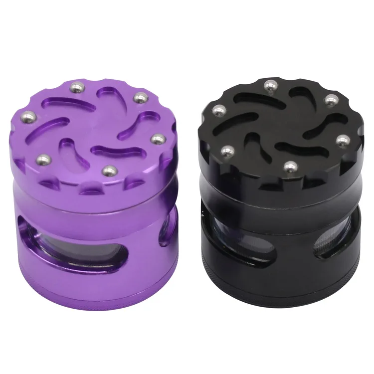 

Fast selling High quality side three-hole-4-layer grinder aluminum crushers grinder colorful tobacco accessories