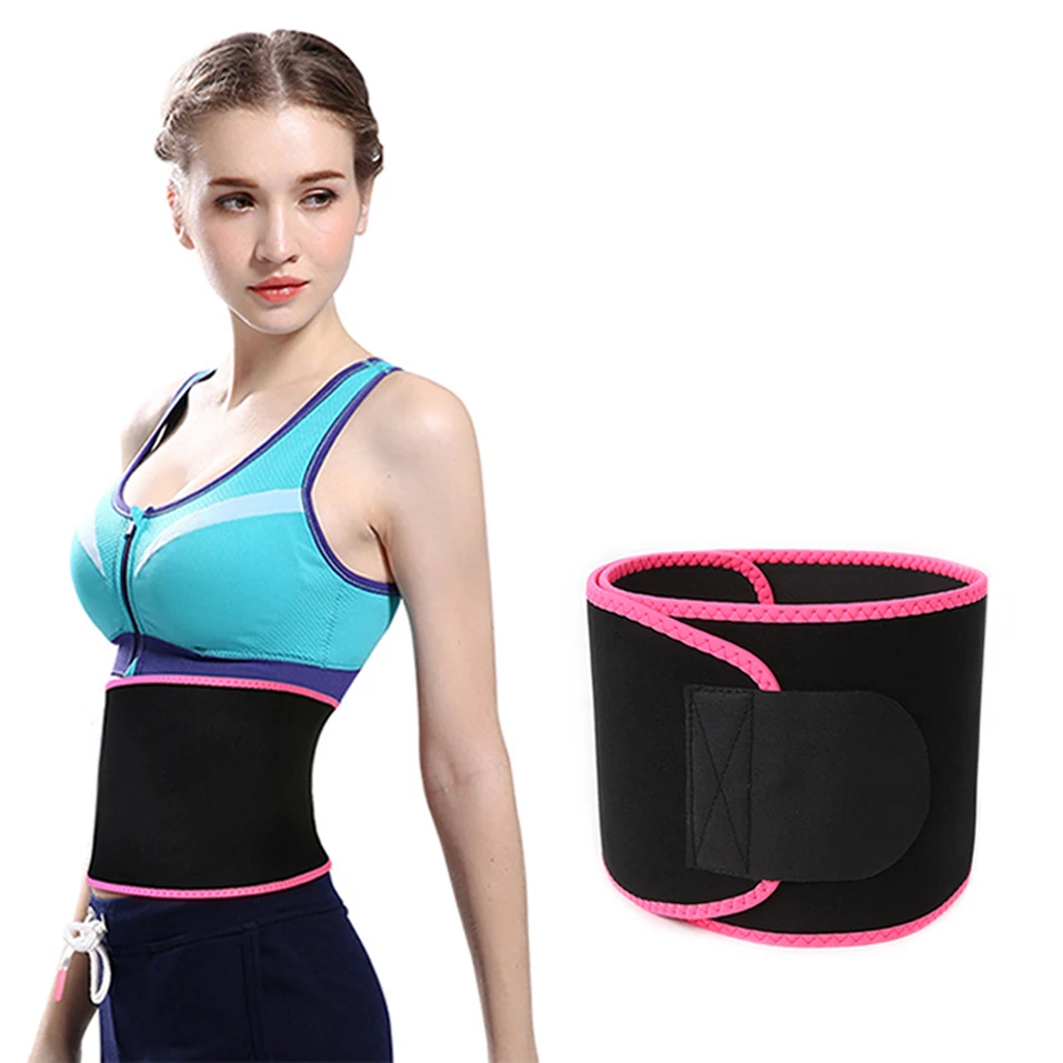 

TENNEIGHT Latex Waist Trainer Women Fajas Body Shaper Slimming Sauna Band Sweat Belt, Black/rose/yellow/bule