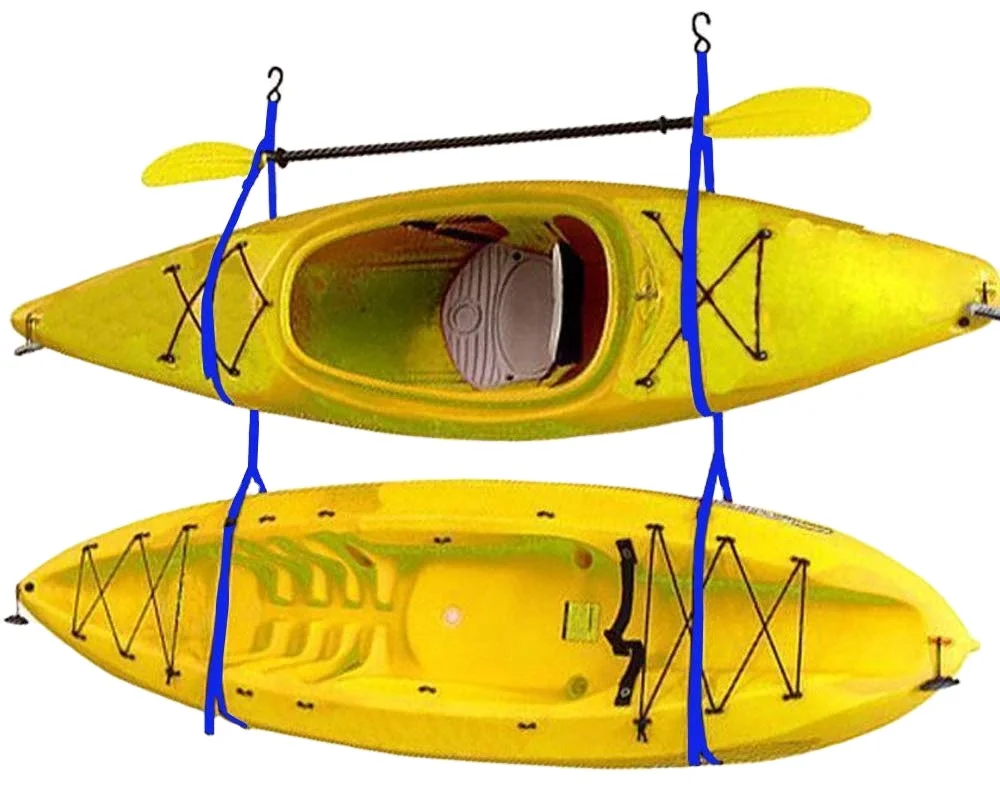 

atliprime Indoor Kayak Storage Kayak Straps Storage System-Hang Two pack