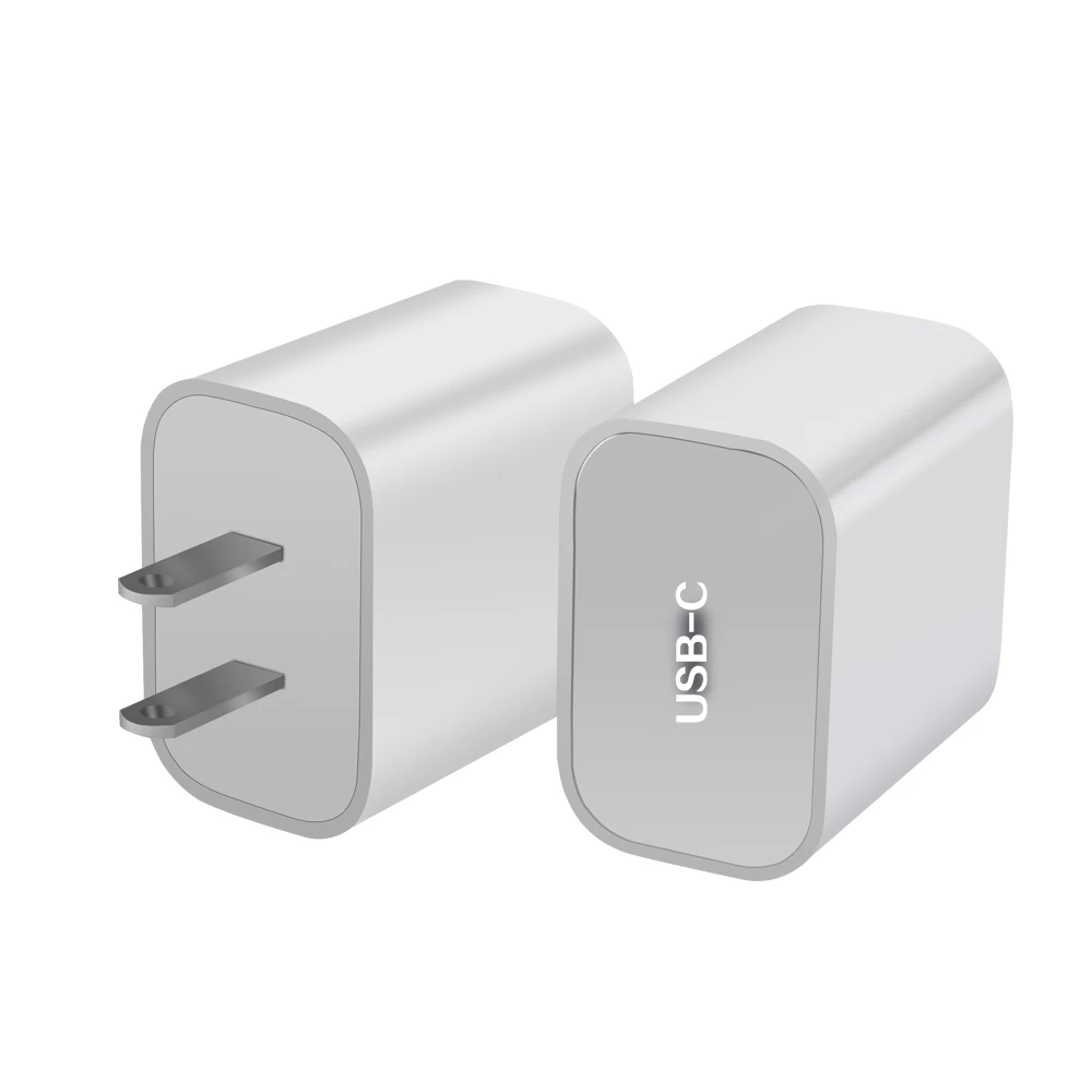 

Fast Shipping 18W ABS PD Wall Charger Portable Phone Charger Small Size Chargers For Mobile Phone, White