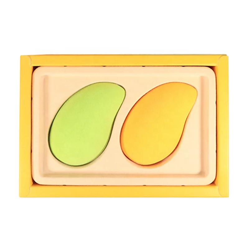 

Factory Price Mango Beauty Egg Makeup Sponges Soft Wet and Dry Cosmetic Sponge Egg, Customized color